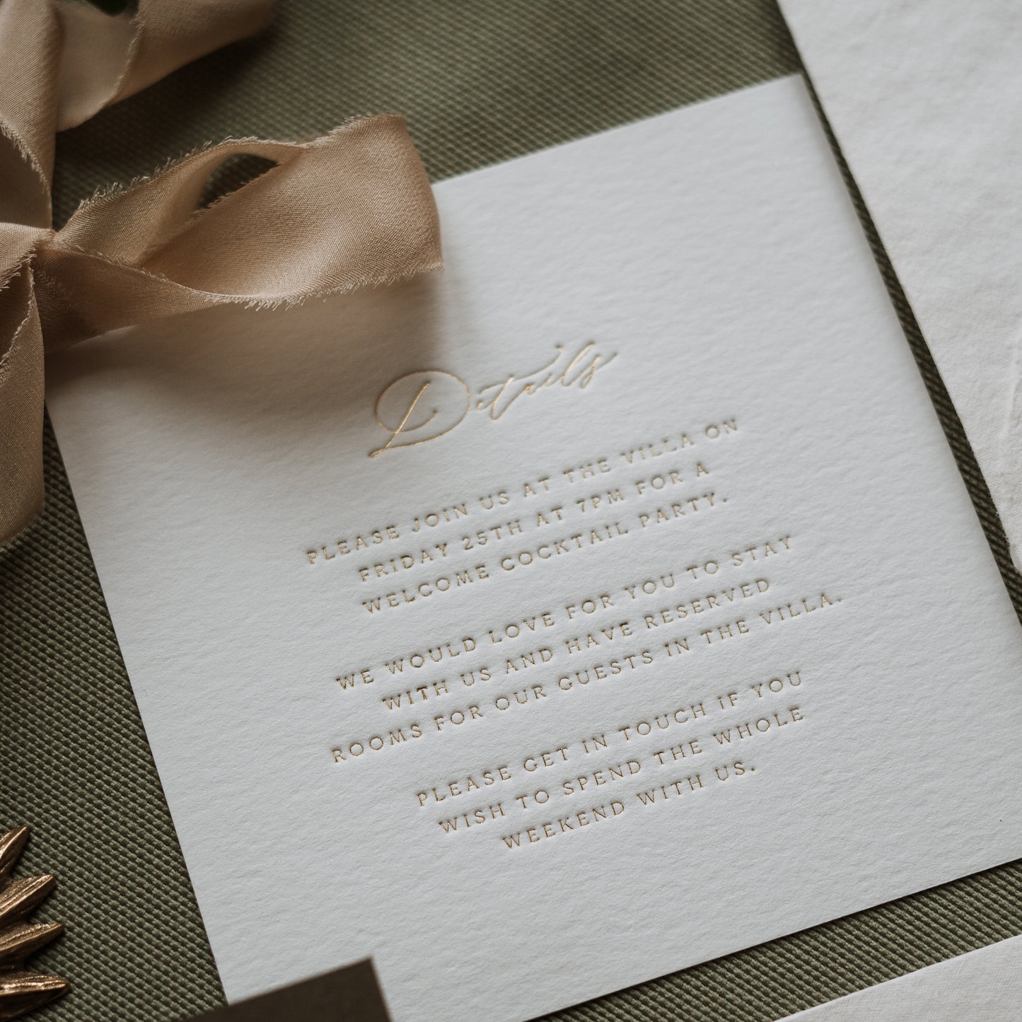 Lake Como Wedding Invitation Sample Suite