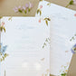 Wedding menu cards with floral design