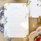 Wedding menu cards with floral design